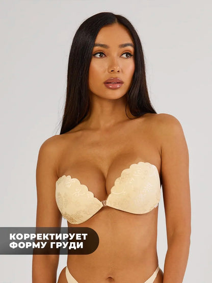 Soutien-gorge invisible en silicone avec laçage
